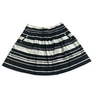 Banana Republic Black and White Striped Skirt, Fit and Flare, Women's 4 Petite